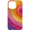 Mint Violet Designs Custodia per iPhone 14 Pro Max Arcobaleno cerchio design estetico.