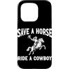 Southern Western Cowboy Boots Rodeo Grap Custodia per iPhone 15 Pro Salva un giro a cavallo un rodeo cowboy Wild West Ranches di bestiame