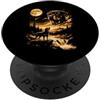 Funny Rottweiler Lover Gifts Accessories Rottweiler che ulula alla luna PopSockets PopGrip Adesivo