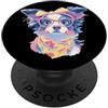 Space Lover Kawaii Whimsical Portrait Gr Carino Alien Fantasy Personaggio Ritratto Grafico Arancione Rosa PopSockets PopGrip Adesivo