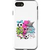 Kick It Designs Custodia per iPhone SE (2020) / 7/8 Design colorato con giocatore di calcio sportivo pop art