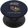 Cozy Crime Cat Co Divertente voglio solo accarezzare il mio gatto e guardare omicidio spettacoli 4 PopSockets PopGrip Adesivo