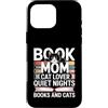Bibliophile Cat Lover Book Mom Reading Custodia per iPhone 16 Pro Max Prenota Mamma Amante Gatto Quiet Nights Libri E Gatti