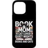 Bibliophile Cat Lover Book Mom Reading Custodia per iPhone 14 Pro Max Prenota Mamma Amante Gatto Quiet Nights Libri E Gatti