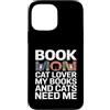 Reading Cat Lover Bookworm Mom Aesthetic Custodia per iPhone 13 Pro Max Book Mom Cat Lover I miei libri e gatti hanno bisogno di me