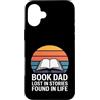 Reading Father Literature Book Dad Lover Custodia per iPhone 16 Plus Libro papà perso in storie trovate nel lettore di vita