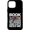 Reading Cat Lover Bookworm Mom Aesthetic Custodia per iPhone 16 Pro Max Book Mom Cat Lover I miei libri e gatti hanno bisogno di me