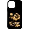 Funny Newfoundland Lover Gifts Accessori Custodia per iPhone 13 Pro Max Terranova ululando alla luna