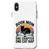Reading Cat Lover Mom Cozy Chapter Nap Custodia per iPhone X/XS Prenota Mamma Amante Gatto Un Capitolo Uno Pisolino Gatto