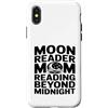 Midnight Reading Bookworm Books Custodia per iPhone X/XS Moon Reader Mamma Leggere Oltre Mezzanotte