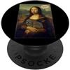 Awawa Rock Hyrax Monna Lisa Holding Rock Hyrax Awawa Funny Art Portrait PopSockets PopGrip Adesivo