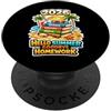 Sunny School Break Vibes Co Ciao Estate Addio Compiti a casa 2026 Ultimo giorno di scuola PopSockets PopGrip Adesivo