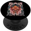 TOKYO WAVES Oni Mask Designs Hannya Oni Mask Devil Yokai - Maschera giapponese con tatuaggio demone PopSockets PopGrip Adesivo