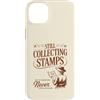 Globe Trot Press Custodia per iPhone 14 Plus Divertente ancora collezione francobolli mondo viaggiatore donna esploratore