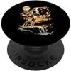 Funny Saint Bernard Lover Gifts Accessor San Bernardo Bernhardiner ululando alla luna PopSockets PopGrip Adesivo