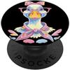 Kawaii Whimsical Pastel Farm Face Graphi Graziosa anatra ritratto amante degli uccelli grafico rosa occhiali floreale PopSockets PopGrip Adesivo