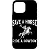 Southern Western Cowboy Boots Rodeo Grap Custodia per iPhone 16 Pro Max Salva un giro a cavallo un rodeo cowboy Wild West Ranches di bestiame