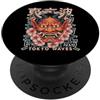 TOKYO WAVES Oni Mask Designs Hannya Oni Mask Devil Yokai - Maschera giapponese con tatuaggio demone PopSockets PopGrip Adesivo