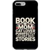 Mom Book Lover Library Custodia per iPhone 7 Plus/8 Plus Libro Mamma Purrfectly Perso In Storie Cat Reading