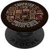 Computer Whisperer Line Designs Computer Whisperer IT Tecnico Distressed Design PopSockets PopGrip Adesivo