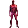 AZRLZP Sexy Men Latex Full Body Catsuit Rubber Bodysuits Hood Fake Breast Pocket Crossdress with Crotch Zipper