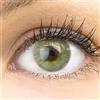 GLAMLENS Lenti a contatto colorate verde - mensili - con porta lenti a contatto - verdi naturali in silicone idrogel - 2 pezzi - DIA 14,00 mm - senza correzione 0.00 diottrie