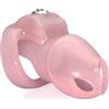 Yojiaco Cintura di castità da uomo Gabbia di castità leggera Dispositivi di castità ergonomici e traspiranti in resina con blocco avanzato dei pulsanti e chiavi esclusive (Piccolo, Anello da 40 mm)
