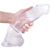 SAUVASFZ Fallo gigante Fallo anale XXL con potente ventosa, replica del vero pene, diametro super grande 6,5 cm, con vene realistiche e testicoli ruvidi, sex toy(Grün)