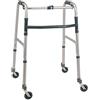 MOPEDIA Deambulatore pieghevole L in alluminio anodizzato - 2 ruote con rotazione frizionata e 2 ruote piroettanti Ø 7 cm - Serie Click