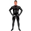 AZRLZP Sexy Black Latex Fetish Catsuit Bodysuit with Socks Gloves Back Zip Rubber Costumes For Men Latex Suit Customize