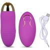 Fritosy Vibratore proiettile per donna - Mini vibratore in silicone sicuro per il corpo, ricaricabile tramite USB - Giocattoli sessuali per adulti con 10 impostazioni di vibrazione Pink