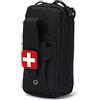 SaiDuoDuo Kit di pronto soccorso tattico, borsa medica tattica EMT con una sola mano con sistema Molle, borsa di sopravvivenza per il trasporto quotidiano del kit traumatologico,Nero