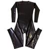AZRLZP Handmade Black Men's Neck Entry Latex Catsuit with Crotch Zipper Rubber Gummi Bodysuit