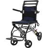 Dettchan Sedia da trasporto leggera per adulti, sedia a rotelle, pieghevole, con custodia, per famiglie, case di cura e ospedali, 84 x 48 x 89 cm