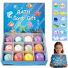 Generico 12PCS Bath Bombs Gift Set for Kids, Bath Bombs for Kids with Surprise Inside,Ocean Toy Bath Salt Ball Sleeve Box Bath Bomb,Novelty Marine Terrestrial Animal Baths Salts B-ombs Toys Set for Kid Gift