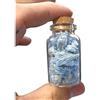 TENET - Ampolla di vetro Cristalli Pietre Preziose, Bottiglia Pietre Burattate Quarzo Naturale (CIANITE)