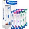 Brigros - Spazzolino Deep Clean con Azione Sbiancante, Confezione da 12 Spazzolini, Pulizia Profonda e Delicata, Setole Dure (HARD), Colore Viola