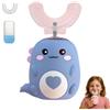 Liocwocne Toddla U-Shaped 360º Ultrasonic Toothbrush, Children'S Electric Toothbrush, Ipx7 Waterproof, Full Mouth Cleaning, Sonic Toothbrushes Kids, Make Children Love Brushing Their Teeth(Blue)