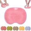 Generic Solespa Hands-Free Silicone Foot Scrubber Mat, Shower Back and Foot Scrubber with Suction Cups, Shopellox Footscrubber, Wall Mounted Massage Pad for Shower, Easy to Clean (Pink)