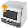 HPDTZ Dishwasher, Lavastoviglie Piccola lavastoviglie da tavolo, Lavastoviglie standard 60 ℃ Lavaggio rapido 800 W per piccola cucina sul piano di lavoro (bianco)