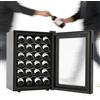 RUETERY Frigorifero per vino, 48 l, per 20 bottiglie, refrigeratore elettrico con regolazione della temperatura, indicatore a LED, temperatura regolabile da 12 °C a 18 °C, silenzioso per champagne, vino dolce