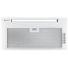 GLOBALO Cappa cucina, cappa da incasso cm 60, ventilatore piatto, filtro antigrasso, cappa ad armadio con illuminazione, acciaio verniciato Viledo 60.1 Bianco