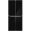 Bosch KMC85LBEA, Serie 4, Frigorifero French Door, 189,5 x 85,5 cm, raffreddamento 324 L e congelatore da 223 l, NoFrost, Vita Fresh XXL per una freschezza più lunga, vetro frontale nero,
