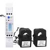 STRAFBRG Contatore di energia intelligente 2 fasi 3 fili 100A Din Rail 18mm Tuya Smart Energy Meter Consumo energetico Monitor KWh Meter Wattmetro Protezione da perdite da sottotensione