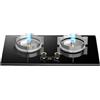 Generico Cucina A Gas A 2 Fuochi, Piano Cottura Da 5,2 KW, Timer Bilaterale Da 180 Min, Griglia Rotonda Anti-slittamento, Kit Fonte Di Gas NG/GPL, Protezione Anti-spegnimento(NG)