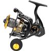 ALCEDO ITALIAN PRIDE Alcedo Black Run Mulinello da Pesca 3000 4000 5000 con 5+1 Cuscinetti, Archetto Rinforzato, Bobina Anodizzata in Alluminio, Frizione Micrometrica Drag 8 kg, Mare e Acque Interne (5000)
