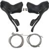 plplaaoo Set Leve Freno Cambio Bici, Lega di Alluminio Durevole 2x8 velocità, Maniglie Freno Cambio per Bici da Strada, Veicoli con Impugnatura in PVC, Diametro di Installazione 22,2/23,8