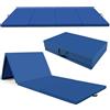 COSTWAY Tappetino Palestra Pieghevole a 4 Pannelli, Tappetino Ginnastica 300 x 117 x 5 CM con Maniglie e Chiusure a Strappo, per Ginnastica, Yoga e Stretching (Viola)