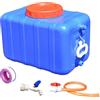 Sharplace Serbatoio d'Acqua Riutilizzabile con Rubinetto e Tubo, Secchio di stoccaggio per Esterni, Blu 27.5 kg