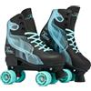 Raven - Pattini a rotelle per bambini, ragazze, adulti, bambini - Pattini a rot elle - In linea - Freno in PVC resistente - Ruote in gomma - Felice Mint, taglia 31-34 (20-21,5cm)